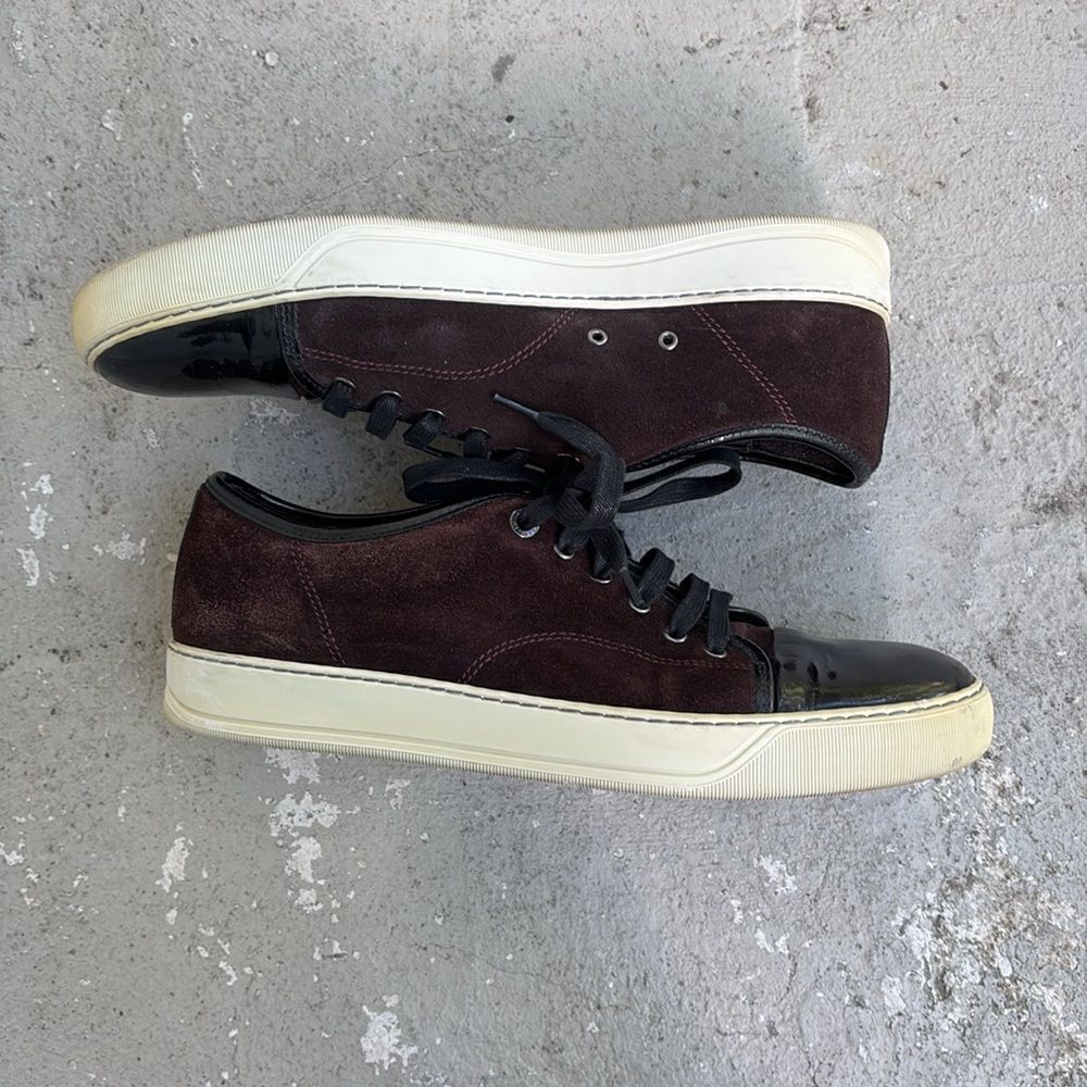 Lanvin toe cap suede sneakers - Picture 2 of 8